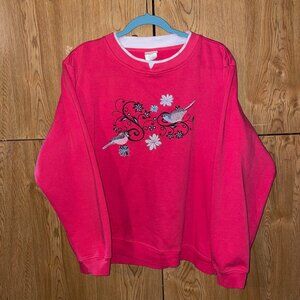 embroidered bird crewneck